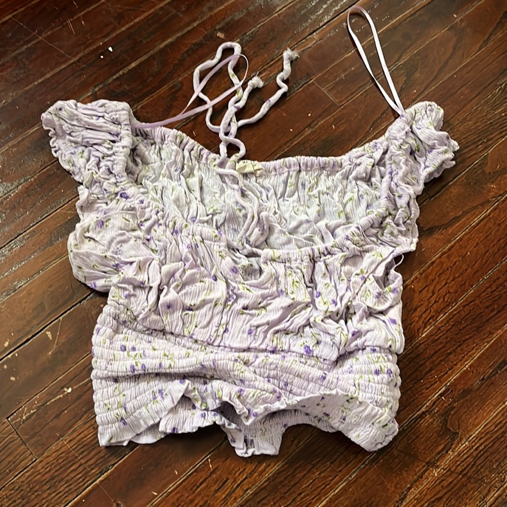 Purple crop top